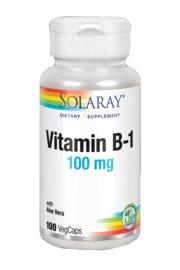Vitamina B1 o Tiamina 100 mg de Solaray 100 cápsulas